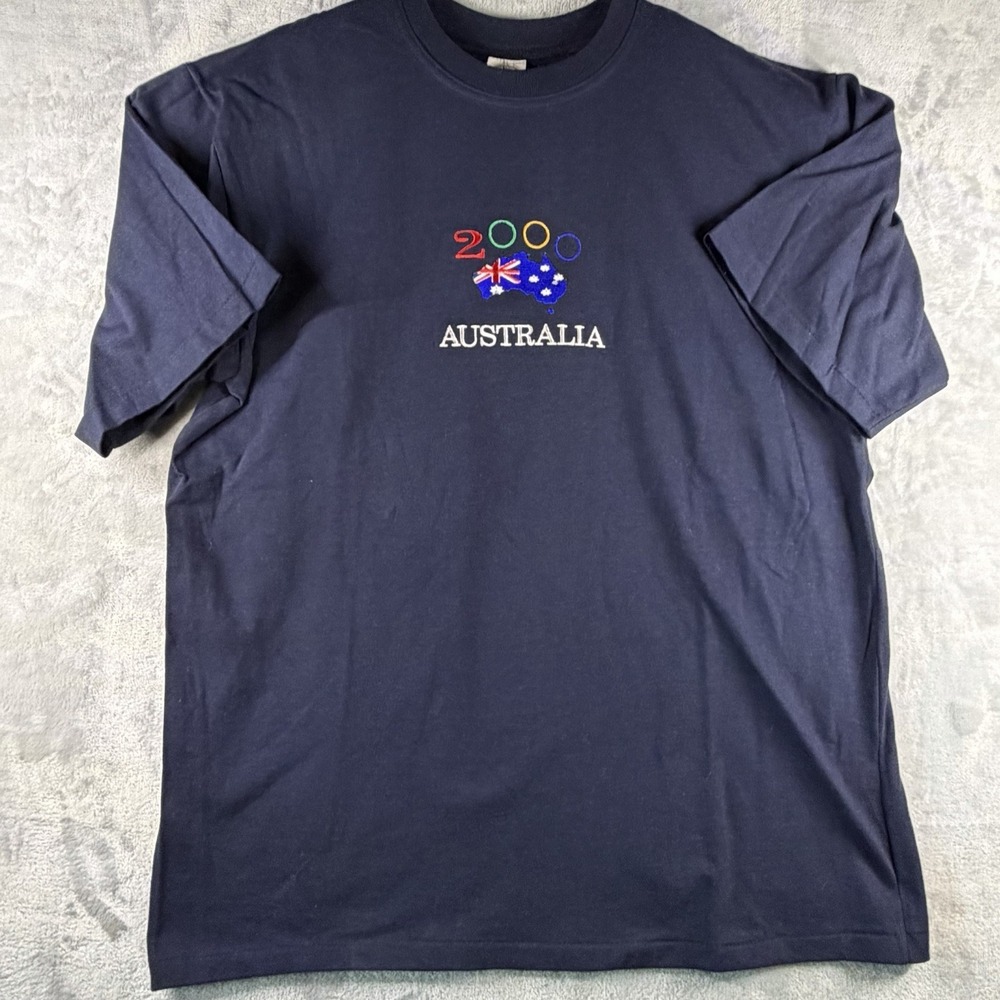 Vintage 2000 Sydney Olympics Embroidered Tee Australia Made XXL Gone Troppo